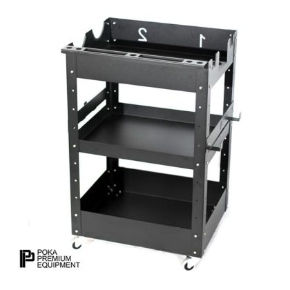 POKA PREMIUM EQUIPMENT Detailing trolley PRO 3 shelfs