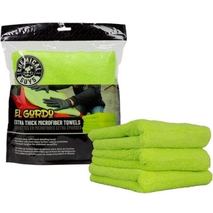 Chemical Guys El Gordo Professional Extra Thick Supra Microfiber Towels /Green/ 42x42cm 3pack