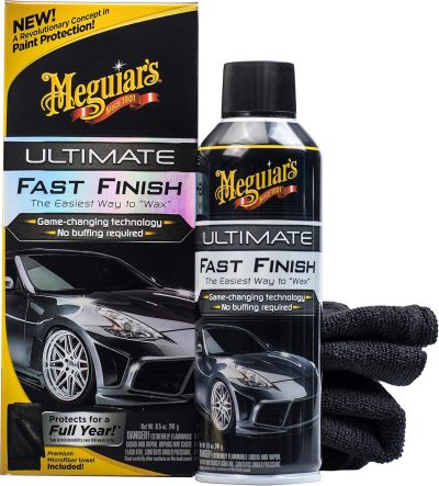 Meguiar's Ultimate Fast Finish - полимерна бърза вакса за водоотблъскване и блясък на лаковото покритие 