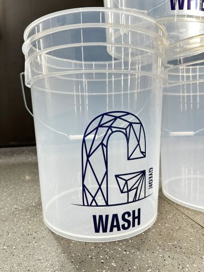GYEON Empty Bucket + Grit Guard - Wash, Rinse, Wheels