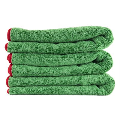 Chemical Guys Fluffer Ultra Premium Green Towel with Banded Red Edges 61x41cm
