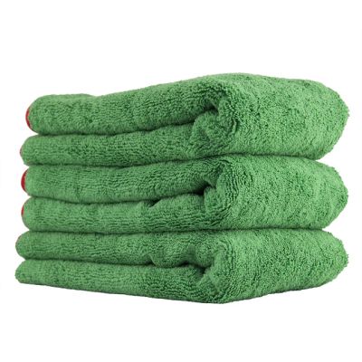 Chemical Guys Fluffer Ultra Premium Green Towel with Banded Red Edges 61x41cm