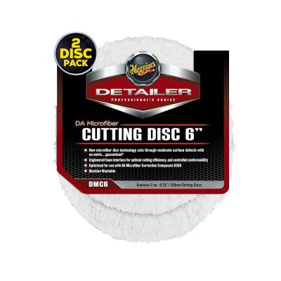 Meguiar's DA Microfiber Cutting Pad 6" 2pcs - силно абразивен микрофибърен пад 2 броя